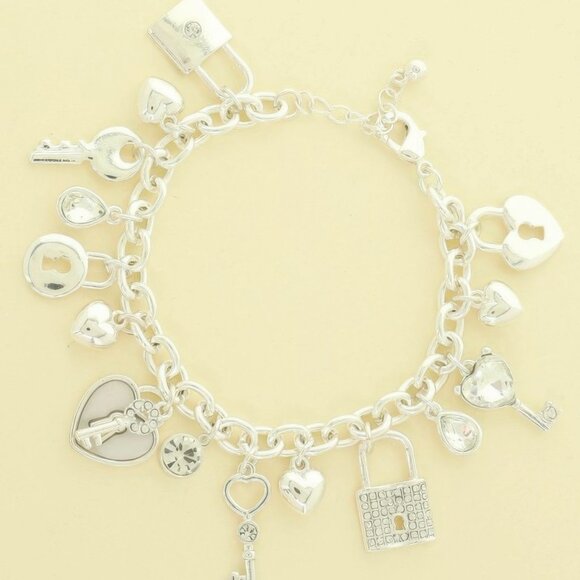 Lock And Key Charm Bracelet - Picture 1 of 2